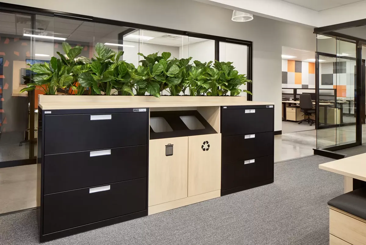 Office storage furniture for files and supplies