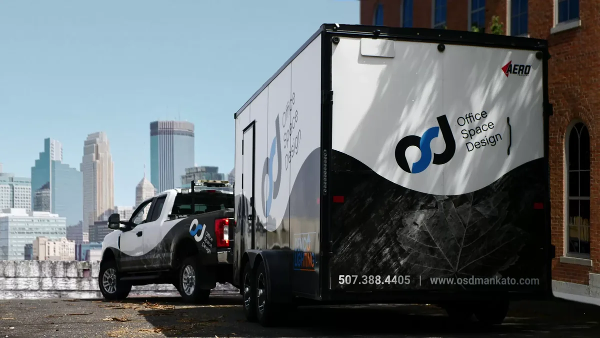 Office Space Design delivery truck and trailer