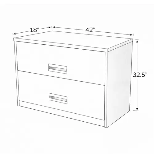 2-Drawer Lateral Filing Cabinet (Deep Drawer Style) - Image 2