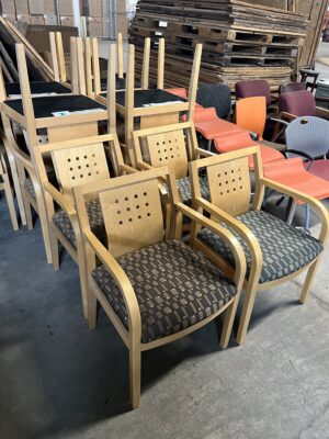 Wood Frame Guest Chairs (14x) ($20 pair/ $80 all)